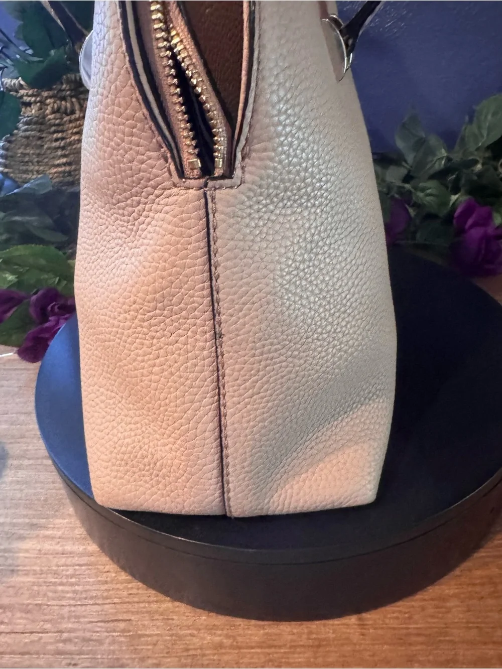 Kate Spade NY Leather Tan/Beige Satchel Bag EUC